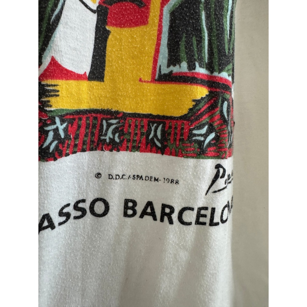 Vintage 1988 Museo Picasso Barcelona Tshirt Single Stitch Art Tee - Picture 5 of 7